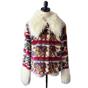 Venus Multicolor Faux Fur Crop Jacket | 6